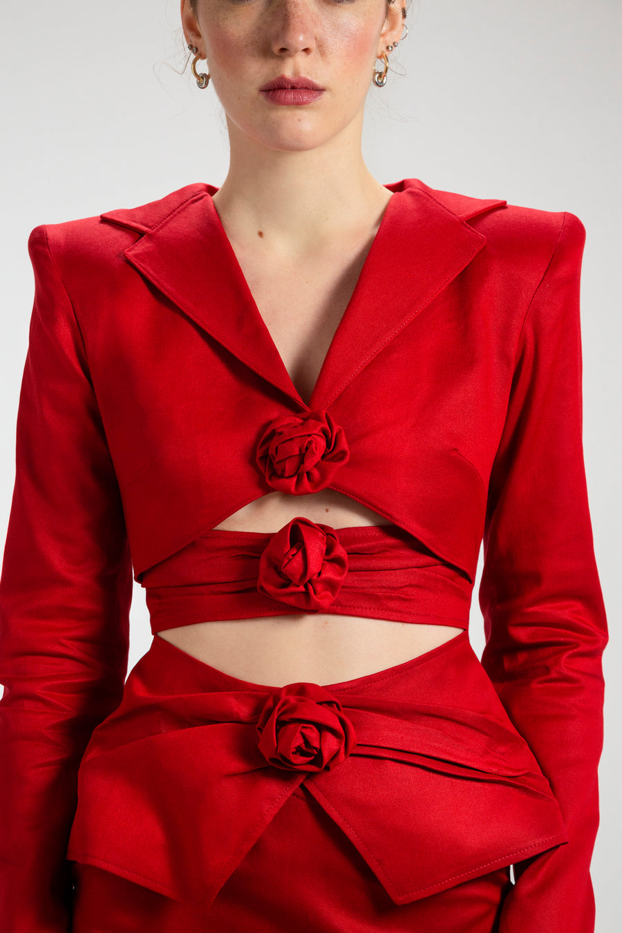 Giacca rose cut out rossa